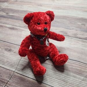 5/$15 Fiesta Foo Vintage Forever Red Yin Yang Stuffed Animal Teddy Bear